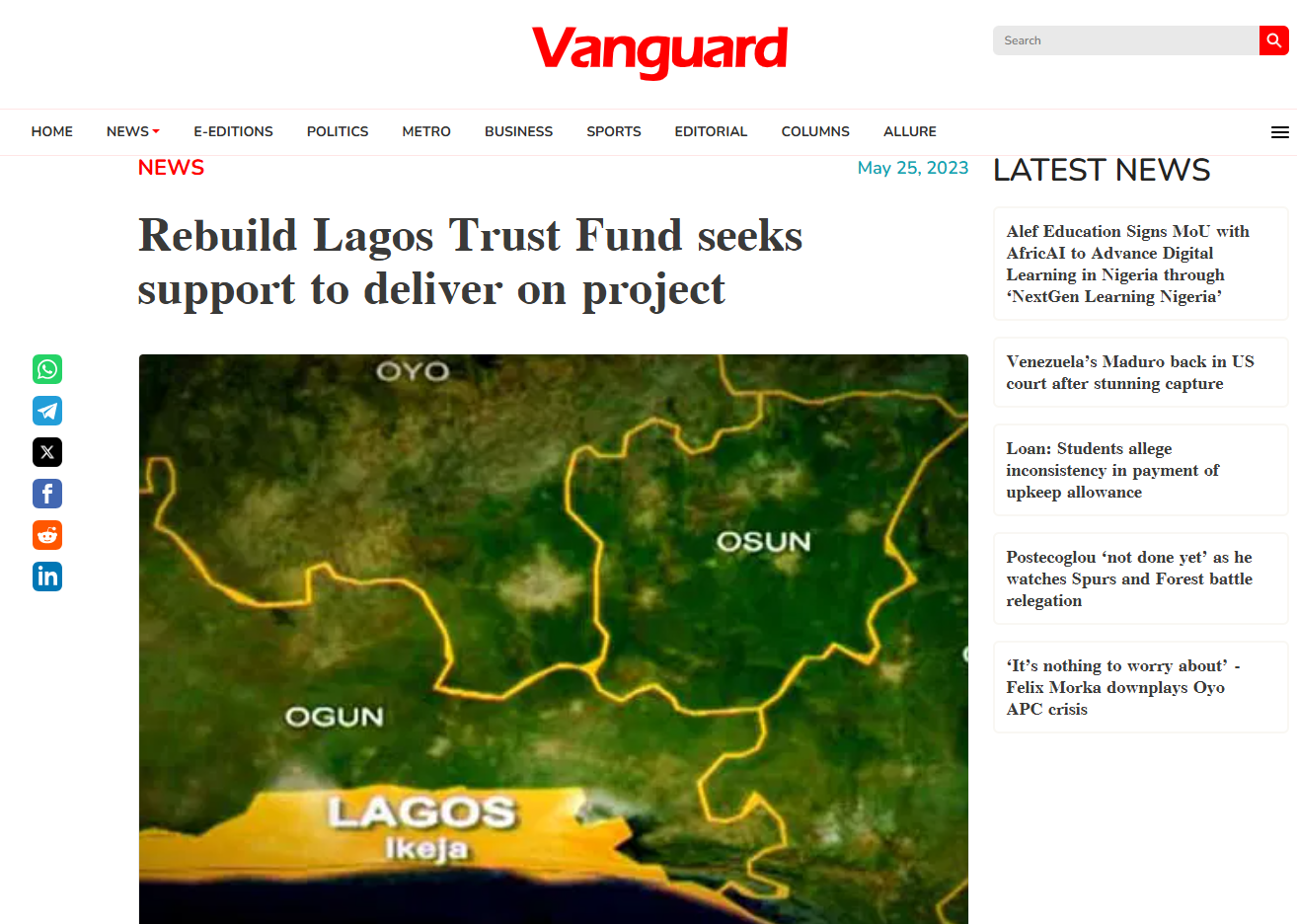 Rebuild Lagos Trust Fund seeks support to deliver on project